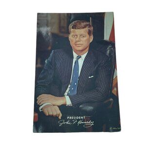 President John F. Kennedy Vintage Postcard By Mike Roberts Washington Novelty